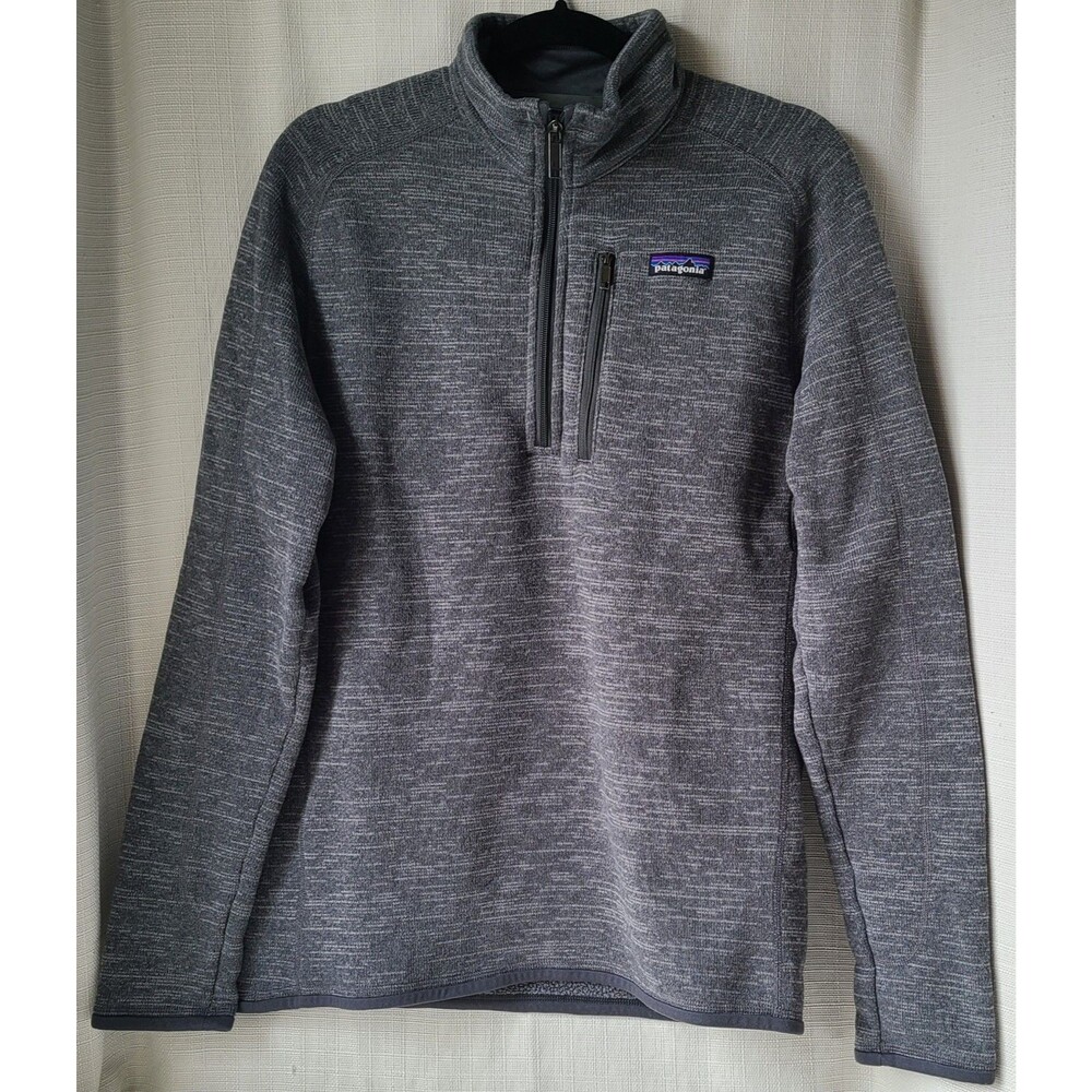 Patagonia Better Sweater 1/4 Zip Fleece Pullover Gray Men's Medium Polyester